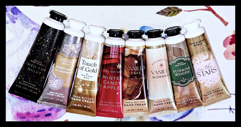 Bath & Body Works Variety Mixed Lot 1 fl oz Shea Butter Hand Cream 8 pcs Vanilla